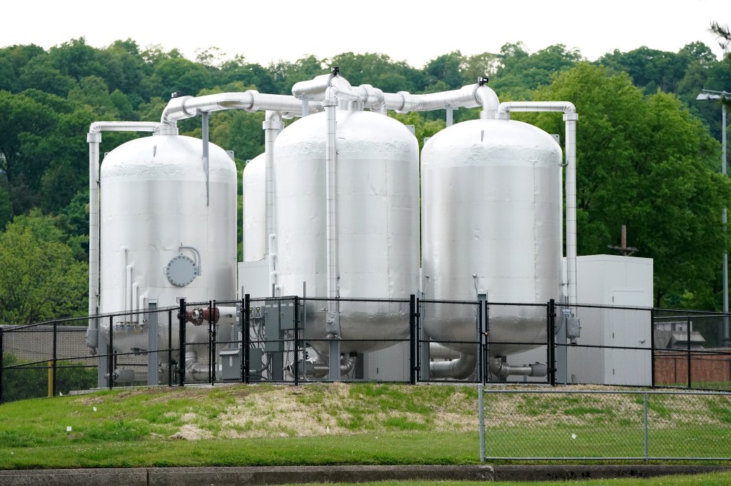 Water treatment system tanks in Hawthorne, NJ.