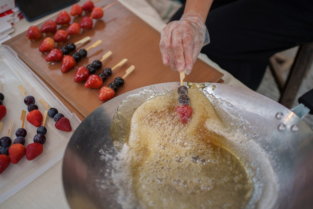 Homemade Rock Candy Fruit Skewers